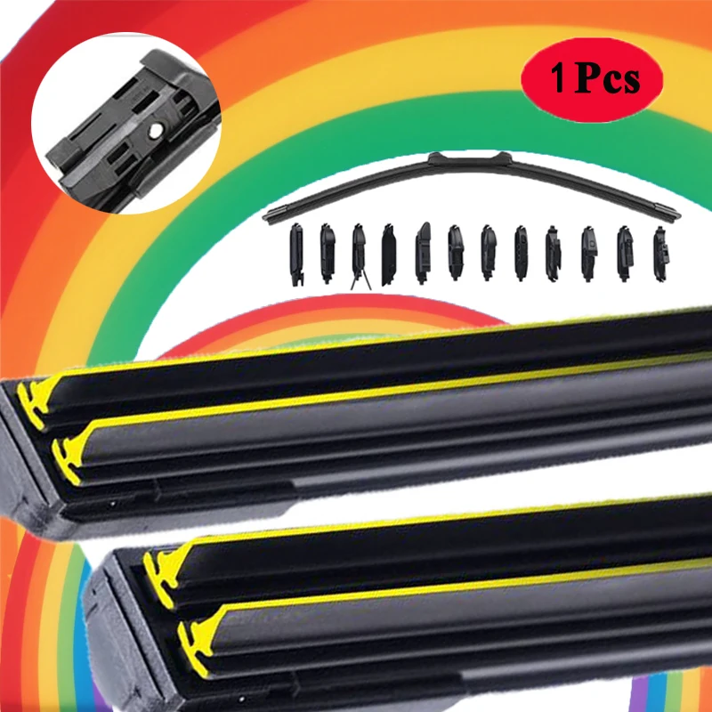 Colorful Push Button 16mm Car Windshield Wiper blades Universal Soft Double layer Rubber Frameless Bracketless 14 20" 22" 24"26"
Colorful Push Button 16mm Car Windshield Wiper blades Universal Soft Double layer Rubber Frameless Bracketless 14 20" 22" 24"26"