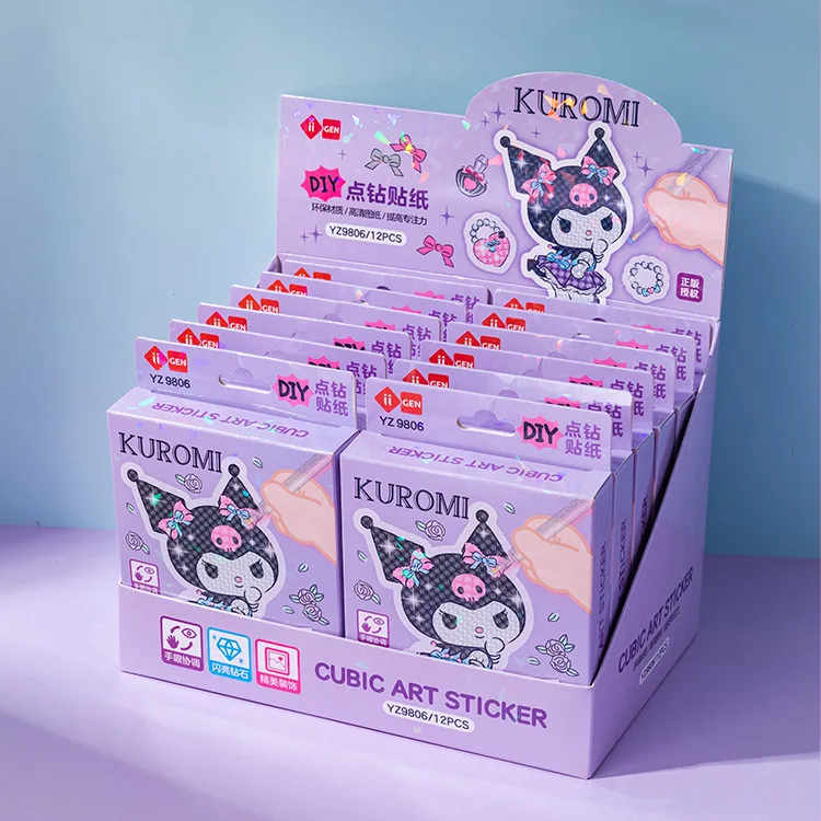 12pc Sanrio Cartoon Kuromi Cinnamoroll Dot Diamond Sticker Children's Cartoon Sticker Primary School Student Reward Sticker
12pc Sanrio Cartoon Kuromi Cinnamoroll Dot Diamond Sticker Children's Cartoon Sticker Primary School Student Reward Sticker