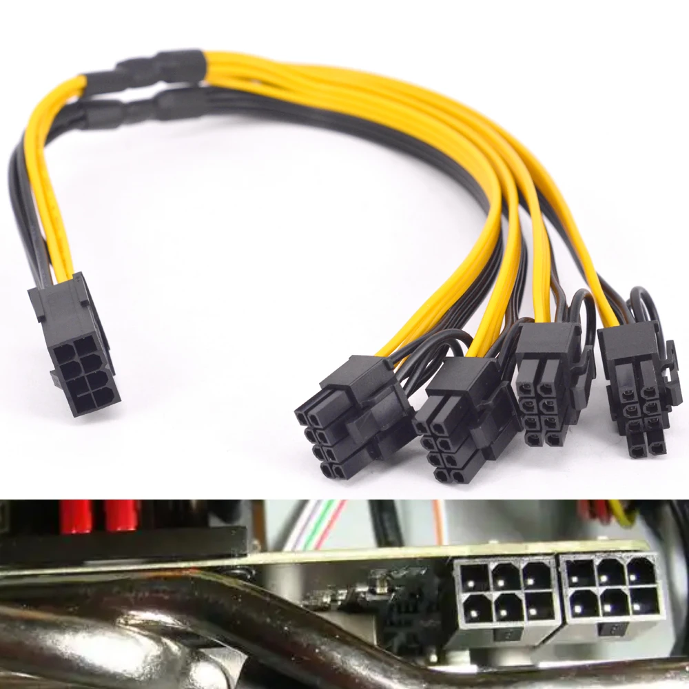 PCIe GPU 8pin 1 to 4 way 6+2Pin Female to Male Extension Cable PCI-e Graphics Card 8Pin to 8pin power supply Port Multiplier
PCIe GPU 8pin 1 to 4 way 6+2Pin Female to Male Extension Cable PCI-e Graphics Card 8Pin to 8pin power supply Port Multiplier