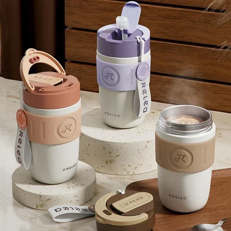 Travel Thermal Mug Ceramic Liners 316 Stainless Steel Thermo for Coffee Long-lasting Heat Preservation with Straws Water Bottle
Travel Thermal Mug Ceramic Liners 316 Stainless Steel Thermo for Coffee Long-lasting Heat Preservation with Straws Water Bottle