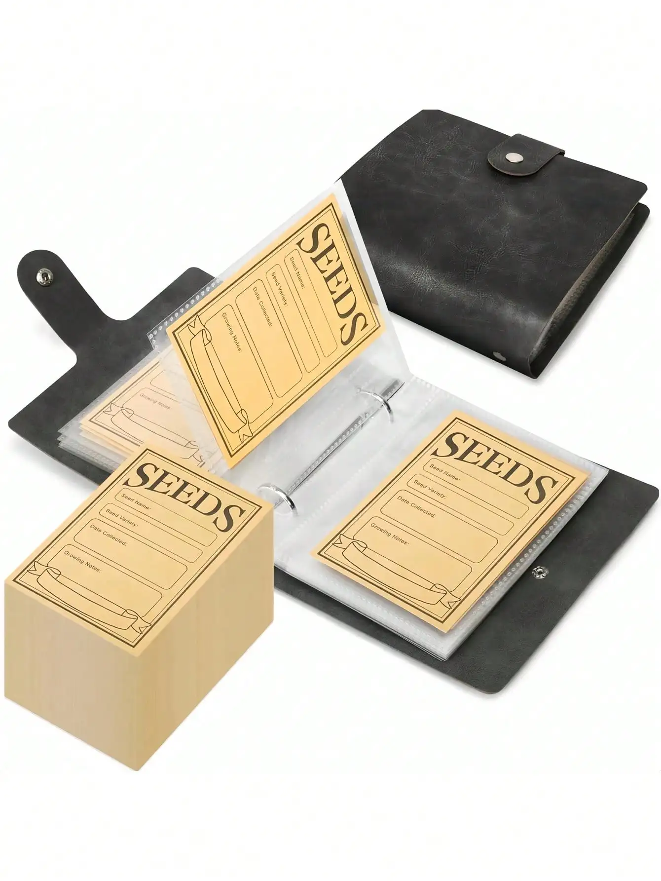 Leather Seed Envelope Organizer Folder – 25 Pages, 50 Bags, Water-Resistant for Storage & Photos
Leather Seed Envelope Organizer Folder – 25 Pages, 50 Bags, Water-Resistant for Storage & Photos