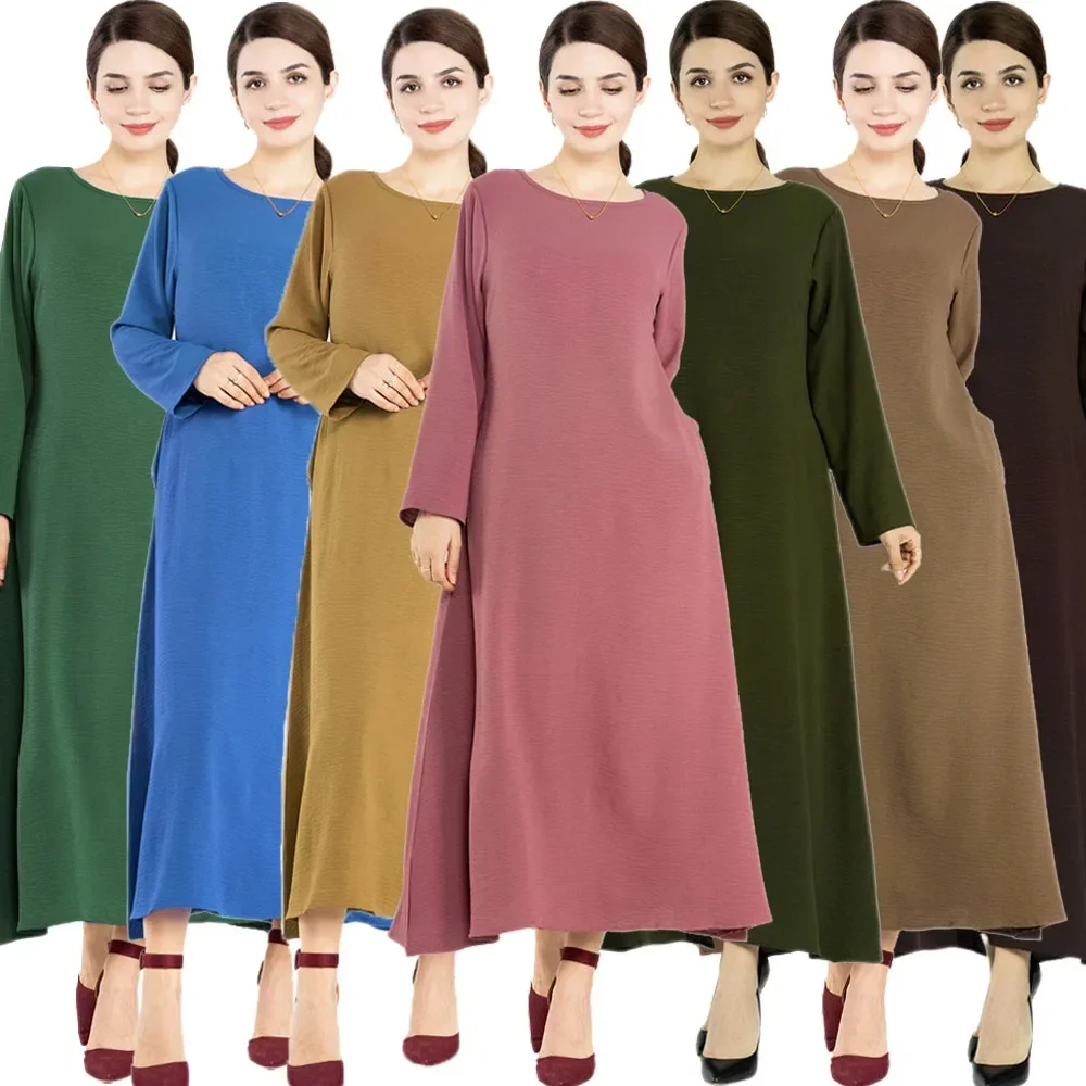 Women Muslim Plain Abaya Long Sleeve Maxi Dress Dubai Saudi Arabic Kaftan Modest Islamic Gown Turkey Ramadan Jalabiya Vestido
Women Muslim Plain Abaya Long Sleeve Maxi Dress Dubai Saudi Arabic Kaftan Modest Islamic Gown Turkey Ramadan Jalabiya Vestido