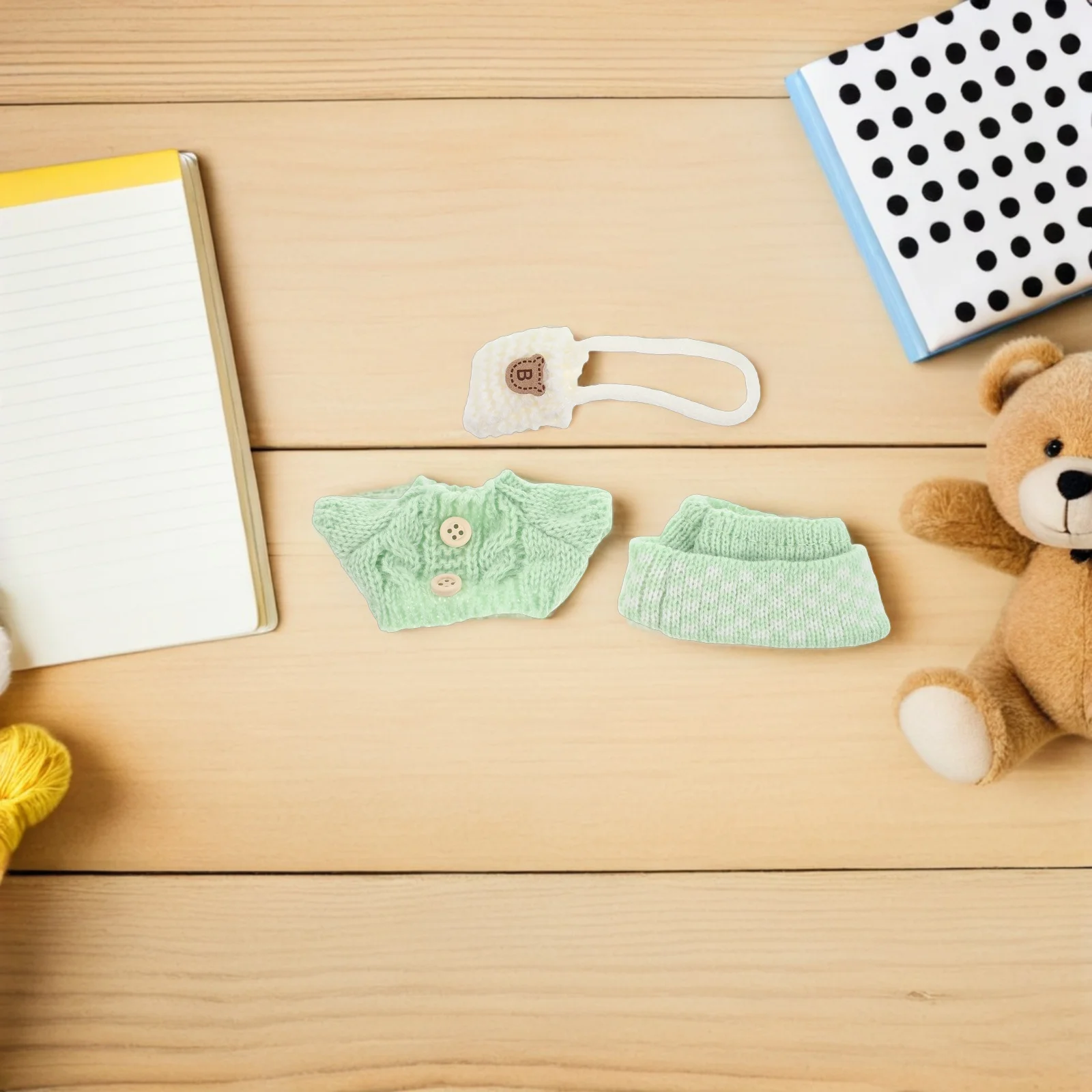 1 Set Knitted Clothes Accessories For 17Cm Light Green Hat Sweater Bag Outfit For Stuffed Animals Clothing Collection Reborn
1 Set Knitted Clothes Accessories For 17Cm Light Green Hat Sweater Bag Outfit For Stuffed Animals Clothing Collection Reborn