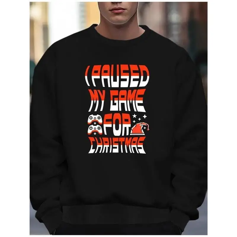Men Gamer Christmas Sweatshirt Funny Gaming Paused Game Graphic Tee Holiday Xmas Gift Pullover Loose Fit Casual Top
Men Gamer Christmas Sweatshirt Funny Gaming Paused Game Graphic Tee Holiday Xmas Gift Pullover Loose Fit Casual Top