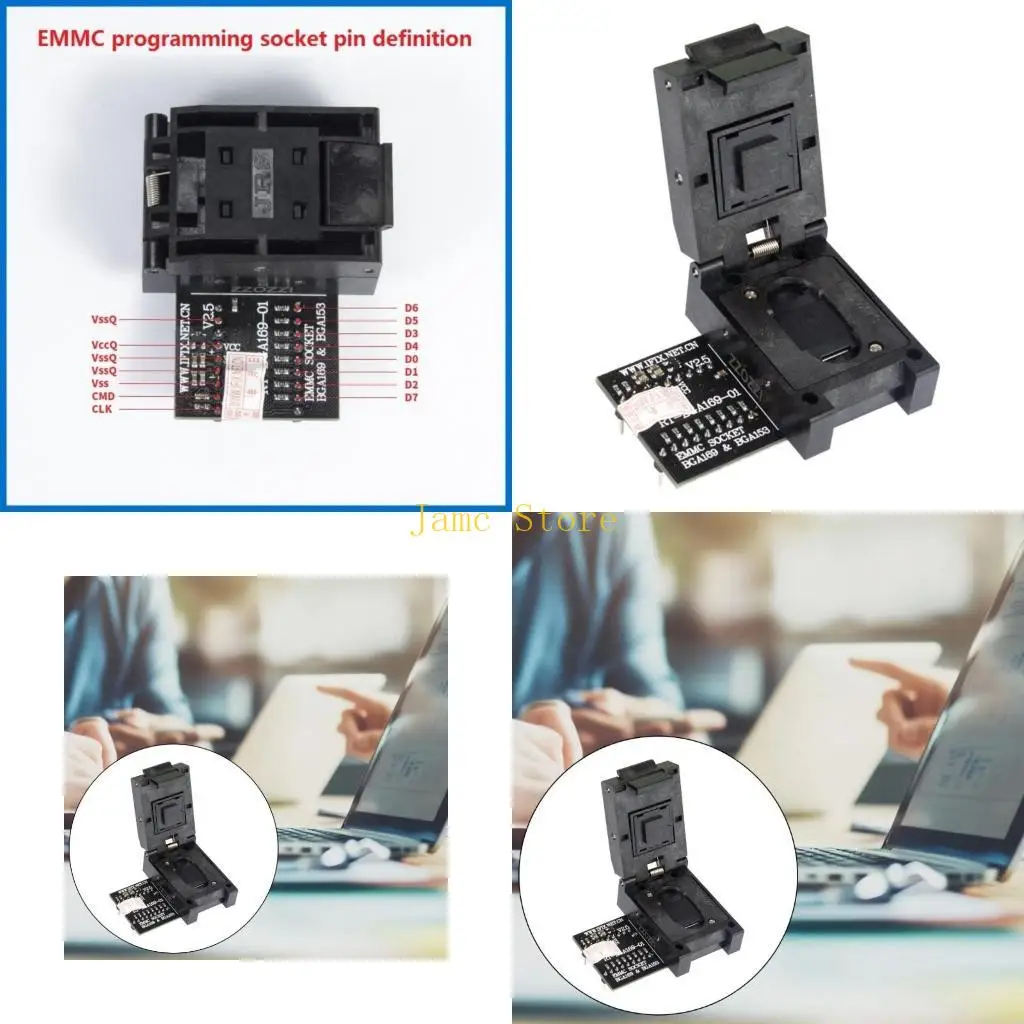 LX0B RT809H BGA153 169 Spring Loaded Socket Adapter for Electronics Like LCD TVs Routers and Car Navigation Systems
LX0B RT809H BGA153 169 Spring Loaded Socket Adapter for Electronics Like LCD TVs Routers and Car Navigation Systems