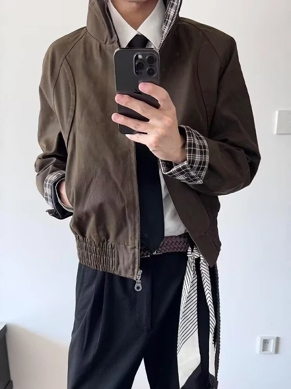 Американское ретро-пальто Cleanfit Harlestone для мужчин и женщин, весна-осень, с клетчатым воротником, комбинированное, рабочая одежда, полиэстер
Американское ретро-пальто Cleanfit Harlestone для мужчин и женщин, весна-осень, с клетчатым воротником, комбинированное, рабочая одежда, полиэстер