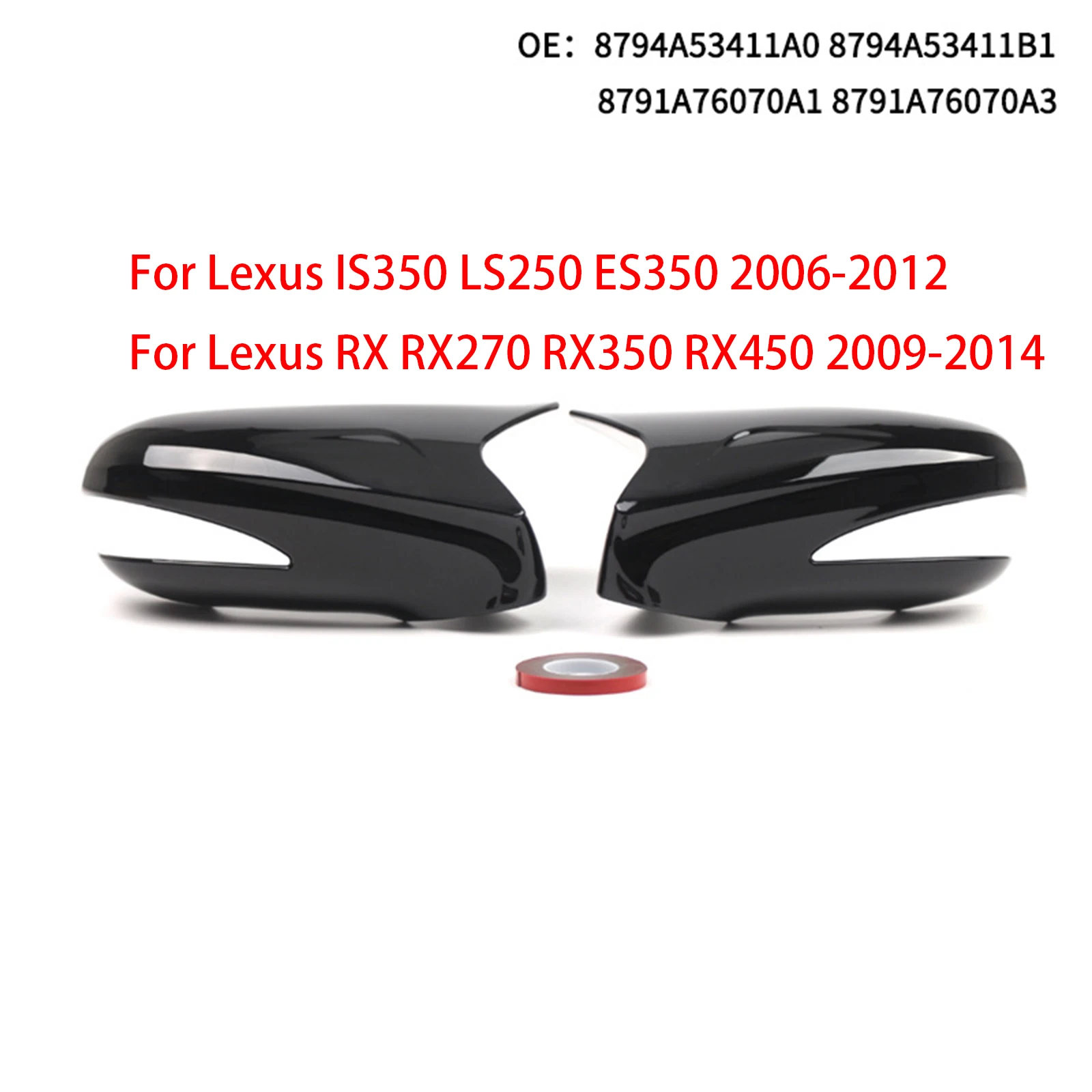 For Lexus IS350 IS250 ES350 2008-2012 Car Sticker Rearview Side Mirror Cover Wing Cap Exterior Door Rear View Case Trim ABS
For Lexus IS350 IS250 ES350 2008-2012 Car Sticker Rearview Side Mirror Cover Wing Cap Exterior Door Rear View Case Trim ABS