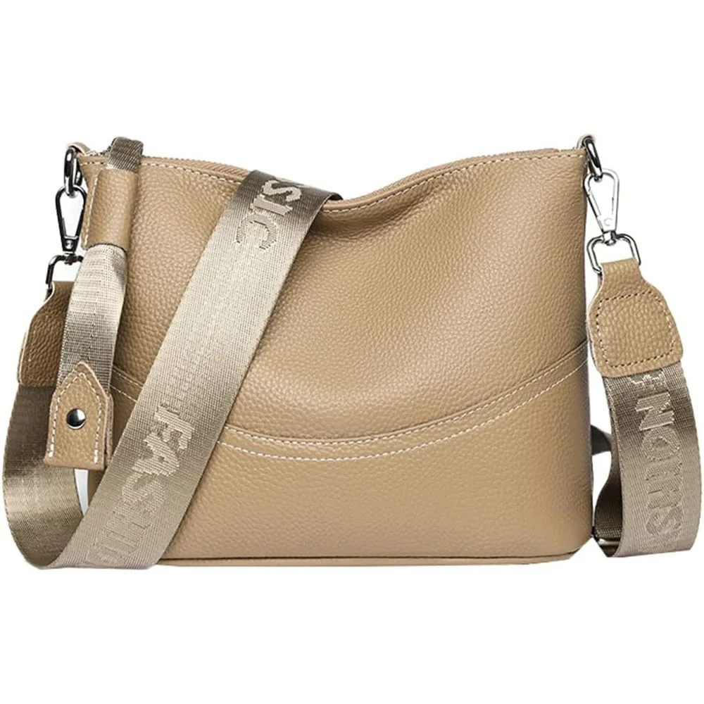 Genuine Leather Crossbody Bags for Women Ladies Small Tote Satchel Bucket Handbags Retro Shoulder Bags with Wide Strap
Genuine Leather Crossbody Bags for Women Ladies Small Tote Satchel Bucket Handbags Retro Shoulder Bags with Wide Strap