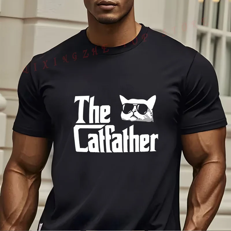 Men'S Funny Cat Dad Graphic T-Shirt With The Catfather Print & Cat Face Design Tee Funny Present For Men's Short Sleeve TShirts
Men'S Funny Cat Dad Graphic T-Shirt With The Catfather Print & Cat Face Design Tee Funny Present For Men's Short Sleeve TShirts