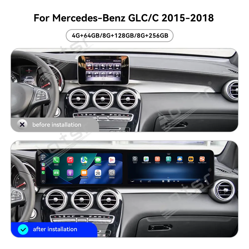 12.3inch Dual Screen Car Radio For Mercedes Benz GLC C 2015-2018 Car Multimedia Video Player GPS Navigation Carplay Unit DSP
12.3inch Dual Screen Car Radio For Mercedes Benz GLC C 2015-2018 Car Multimedia Video Player GPS Navigation Carplay Unit DSP