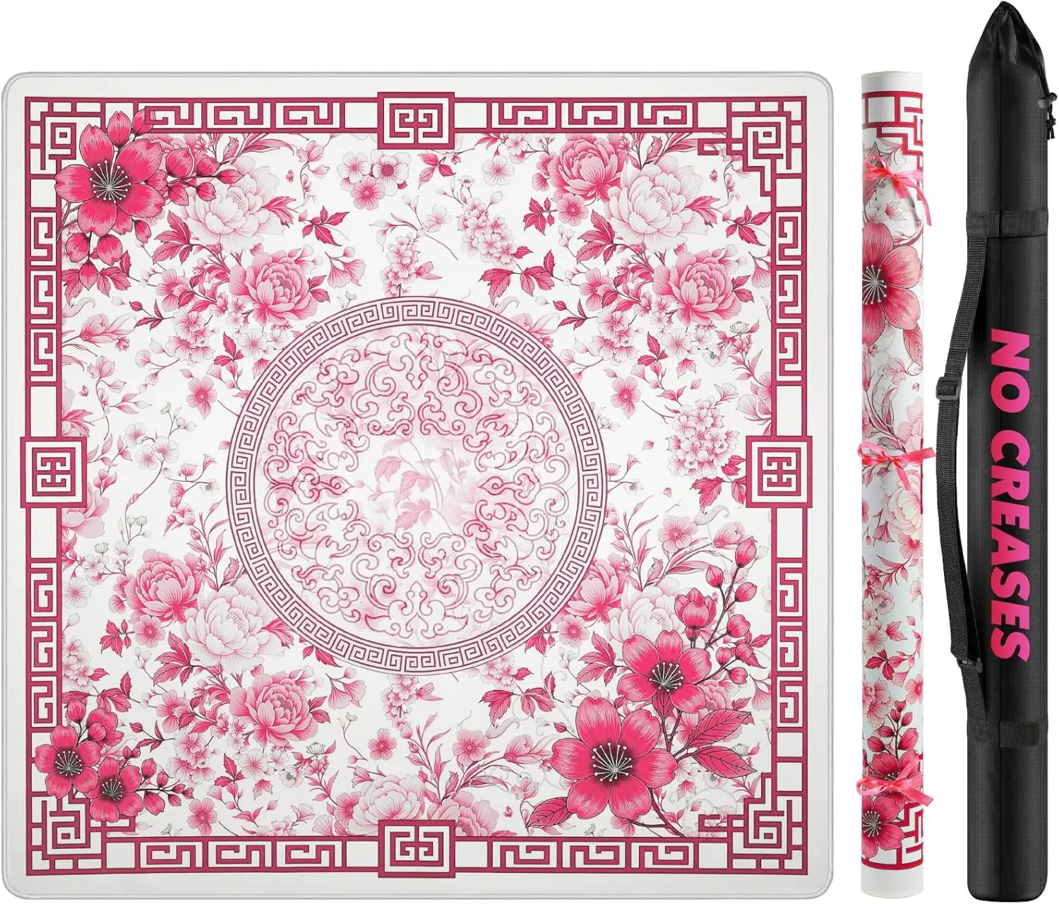 33x33 Inch Anti-Slip Mahjong Mat, Noise-Reducing Neoprene Table Mat with Carry Bag, for Poker, Card, Board Games (Pink)
33x33 Inch Anti-Slip Mahjong Mat, Noise-Reducing Neoprene Table Mat with Carry Bag, for Poker, Card, Board Games (Pink)