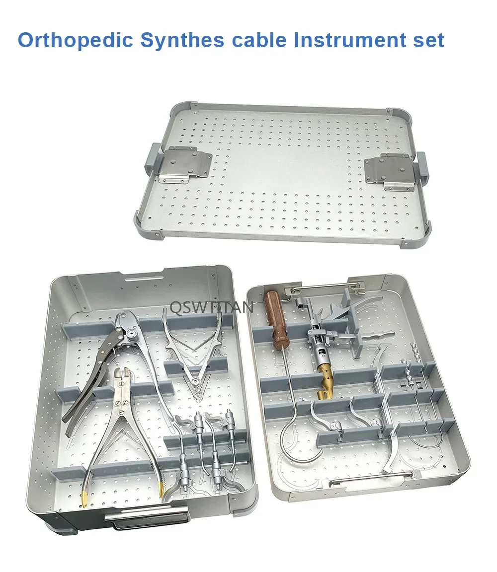 Stainless Steel Orthopedic Synthes Passer Wire Tightener Forceps Set Synthes Orthopaedic Cable bunding Instrument set
Stainless Steel Orthopedic Synthes Passer Wire Tightener Forceps Set Synthes Orthopaedic Cable bunding Instrument set
