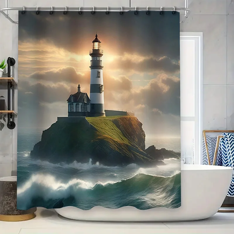 Lighthouse Shower Curtain Waterproof Bath Decor Romantic Home Decoration Custom Printed Rainproof Fabric Bathroom Shower Curtain
Lighthouse Shower Curtain Waterproof Bath Decor Romantic Home Decoration Custom Printed Rainproof Fabric Bathroom Shower Curtain