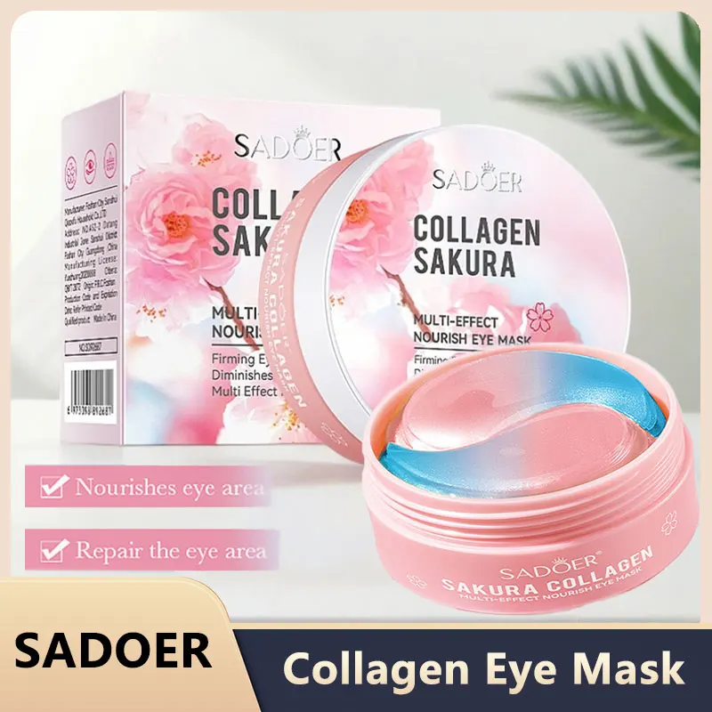 SADOER 60pcs Sakura Collagen Eye Mask Anti Dark Circles Eyes Bags Removal Moisturizing Firming Eye Patches Skin Care for Eyes
SADOER 60pcs Sakura Collagen Eye Mask Anti Dark Circles Eyes Bags Removal Moisturizing Firming Eye Patches Skin Care for Eyes