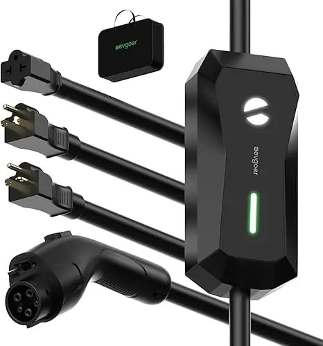 Portable EV Charger, 16A 110-240V with 25FT Cable, NEMA Plugs for J1772 EVs
Portable EV Charger, 16A 110-240V with 25FT Cable, NEMA Plugs for J1772 EVs