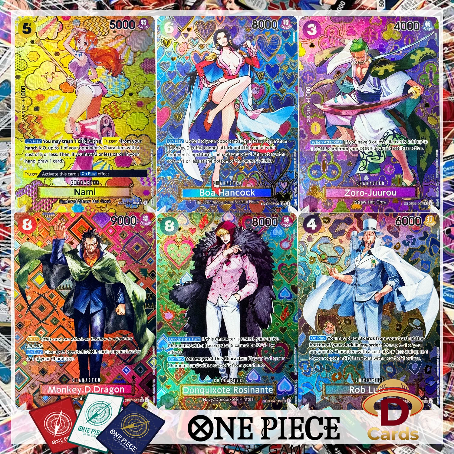 Коллекционные карты One Piece (Emperors in the New World OP09) — высококачественные реплики аниме-карт с фольгированной текстурой, английская версия.
Коллекционные карты One Piece (Emperors in the New World OP09) — высококачественные реплики аниме-карт с фольгированной текстурой, английская версия.