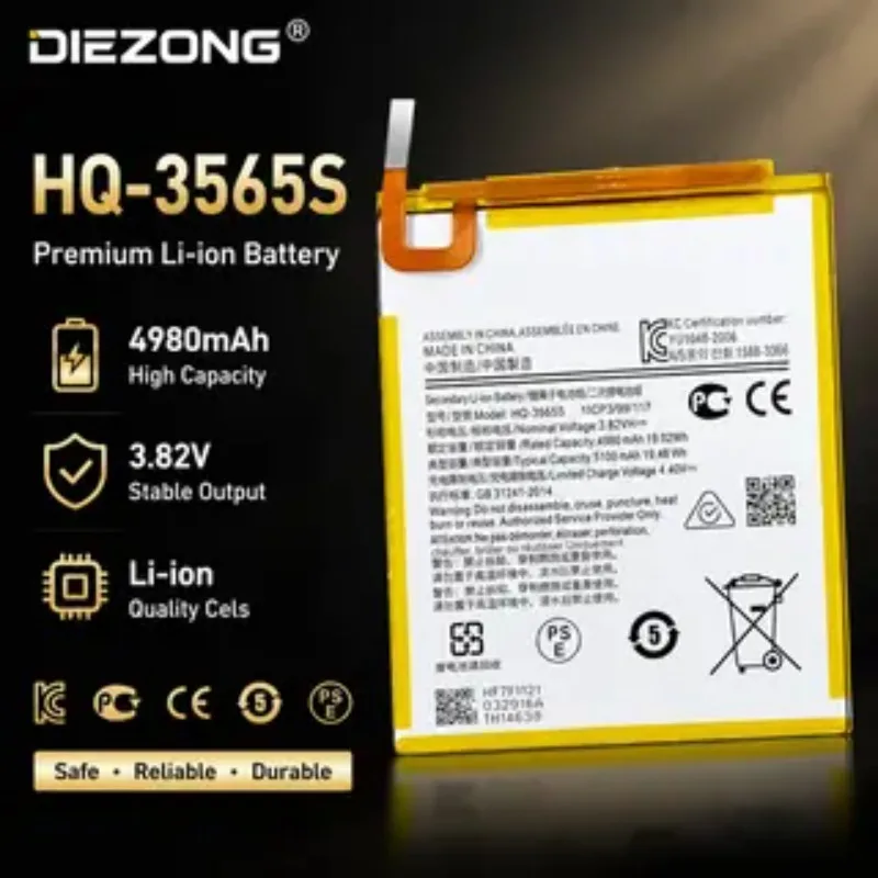 New High Quality Replaceable Battery 5100mAh HQ-3565S Battery for Galaxy Tab A7 Lite Mobile Phone Batteries
New High Quality Replaceable Battery 5100mAh HQ-3565S Battery for Galaxy Tab A7 Lite Mobile Phone Batteries