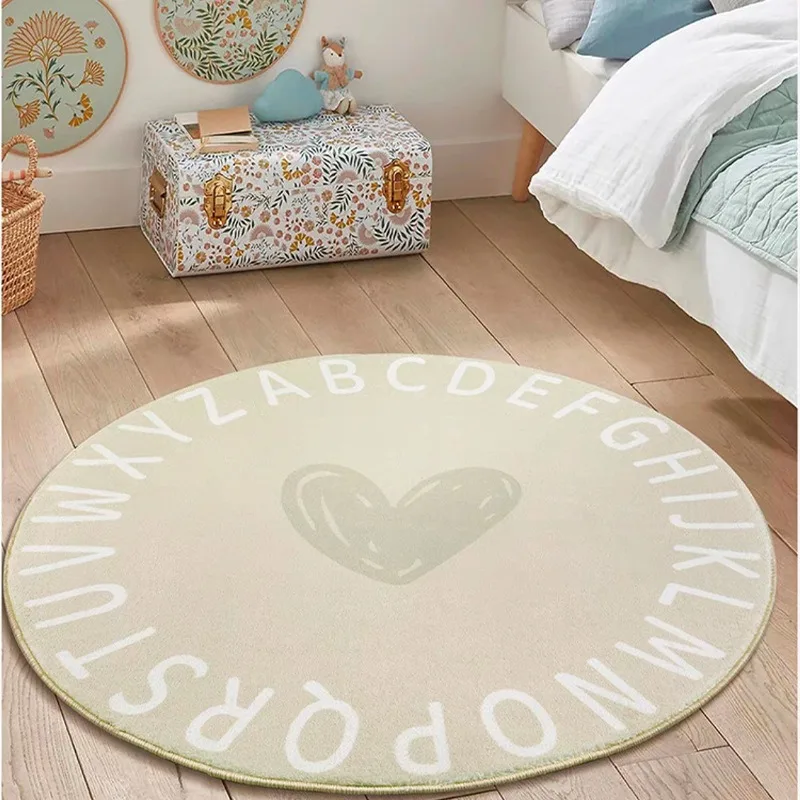 Nordic Bedroom Rugs Home Decor Plush Carpet Cartoon Love Heart Children's Room Round Large Letter Fluffy Soft Baby Crawling Mat
Nordic Bedroom Rugs Home Decor Plush Carpet Cartoon Love Heart Children's Room Round Large Letter Fluffy Soft Baby Crawling Mat