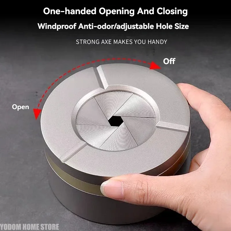 Высококачественная механическая вращающаяся пепельница с крышкой - аксессуары для сигар, гаджет, подарок для парня
Высококачественная механическая вращающаяся пепельница с крышкой - аксессуары для сигар, гаджет, подарок для парня