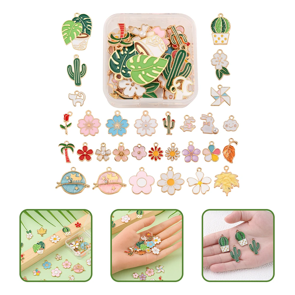 30pcs Alloy Plants Flowers Charms Thickened Durable Earring Bracelet Necklace Pendants Jewelry Making Supplies Plants Charms For 
30pcs Alloy Plants Flowers Charms Thickened Durable Earring Bracelet Necklace Pendants Jewelry Making Supplies Plants Charms For