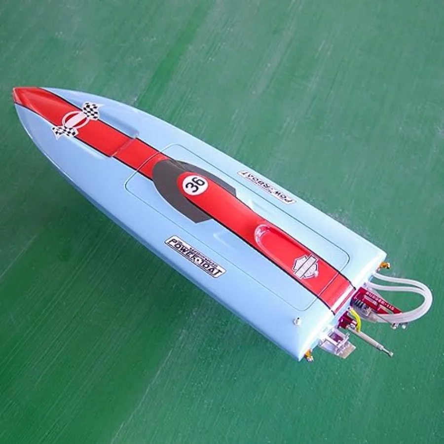 RC racing boat for high-speed water use, fiberglass body, red color, 75 km/h speed and stable hull design
RC racing boat for high-speed water use, fiberglass body, red color, 75 km/h speed and stable hull design