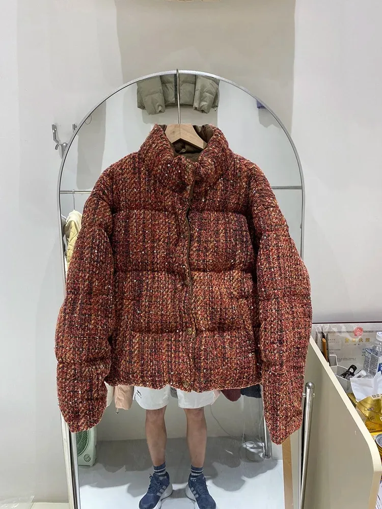 Winter New Design Down Coat for Women with Thicken warm Tweed White Duck Down Warm Coat 2024 New
Winter New Design Down Coat for Women with Thicken warm Tweed White Duck Down Warm Coat 2024 New