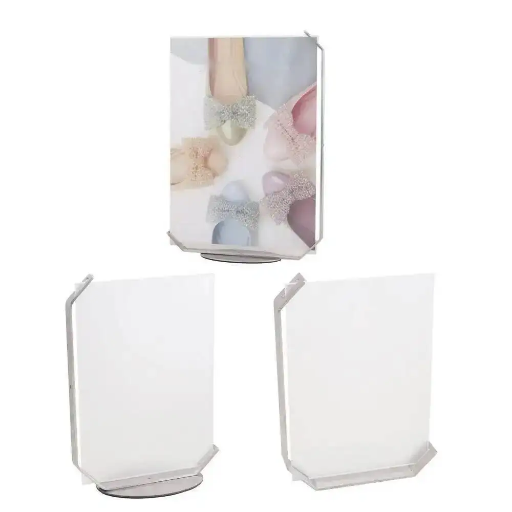 Вертикальный настольный акриловый одно-/двусторонний дисплей KT из нержавеющей стали формата А4, 1 шт.
Вертикальный настольный акриловый одно-/двусторонний дисплей KT из нержавеющей стали формата А4, 1 шт.