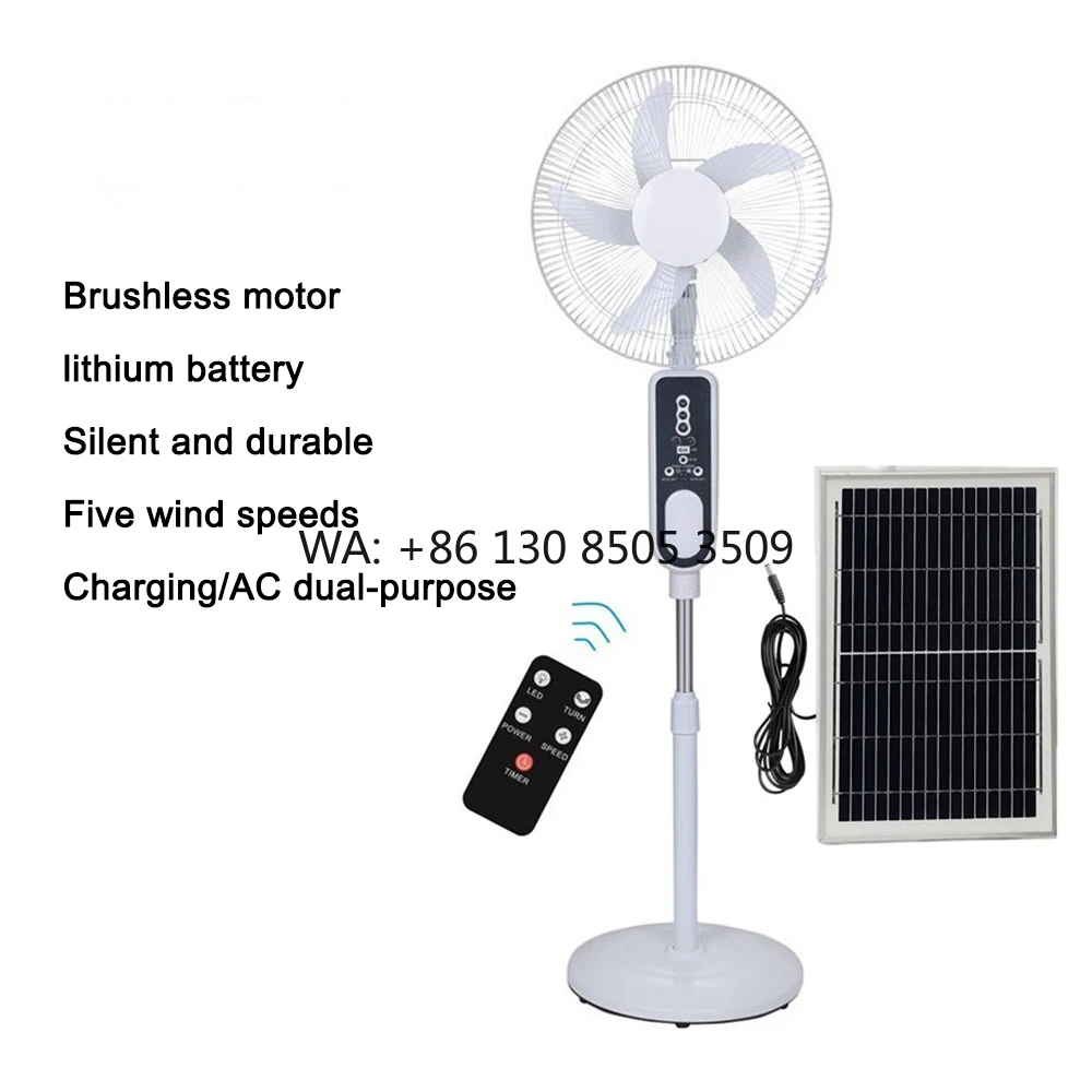 16-Inch Solar Energy Rechargeable Standing Fan with LED Night Light 12V AC DC Wind Speed of One
16-Inch Solar Energy Rechargeable Standing Fan with LED Night Light 12V AC DC Wind Speed of One
