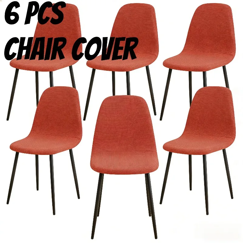 Luxury Velvet Curved Stool Cover Corn Pattern Elastic Spandex Machine Washable Round Dining Chair Protector Chair Covers
