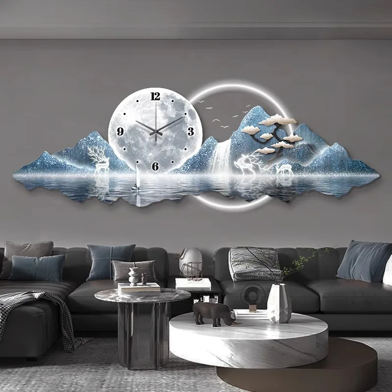 With clock hanging wall living room decorative painting modern simple light luxury high sense sofa background wall hanging
With clock hanging wall living room decorative painting modern simple light luxury high sense sofa background wall hanging
