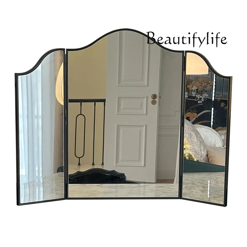 Tri-fold vanity vanity mirror toilet three-sided folding wall-mounted bathroom mirror home decorative mirror home
Tri-fold vanity vanity mirror toilet three-sided folding wall-mounted bathroom mirror home decorative mirror home