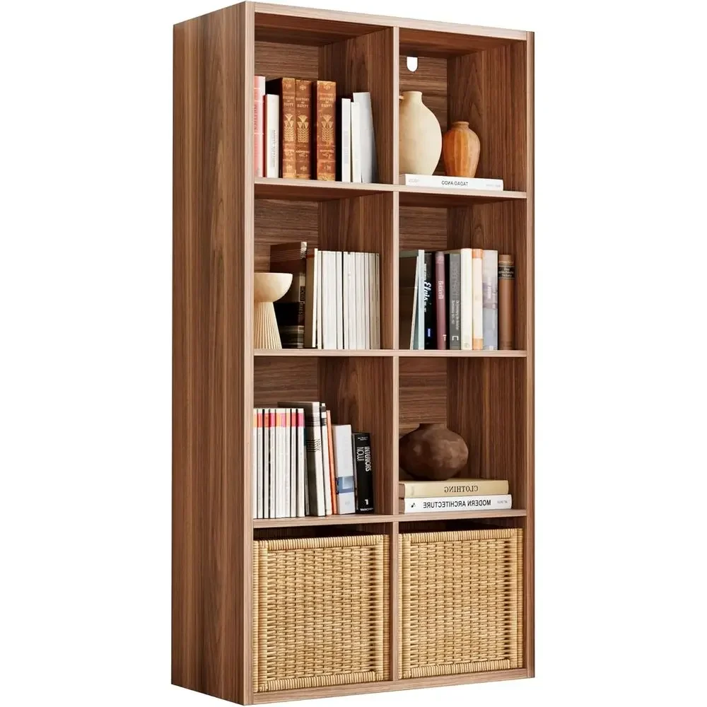 8-Cube Storage Organizer, Thick Horizontal & Vertical Reversible Bookcase, Oak Brown for Living Spaces
8-Cube Storage Organizer, Thick Horizontal & Vertical Reversible Bookcase, Oak Brown for Living Spaces