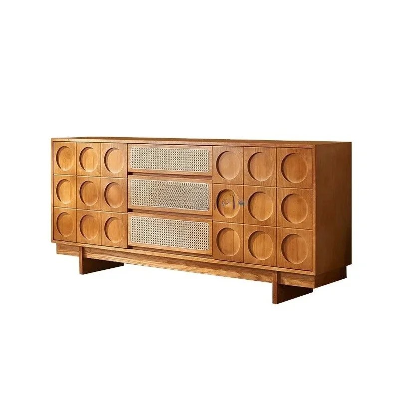Medieval rattan woven solid wood dining side storage locker wabi sandy wind locker homestay rattan furniture
Medieval rattan woven solid wood dining side storage locker wabi sandy wind locker homestay rattan furniture