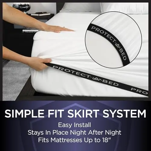 Protect-A-Bed Queen Mattress Protector – Waterproof, Dust Mite Resistant & Noiseless – Fits 11"-18"
Protect-A-Bed Queen Mattress Protector – Waterproof, Dust Mite Resistant & Noiseless – Fits 11"-18"