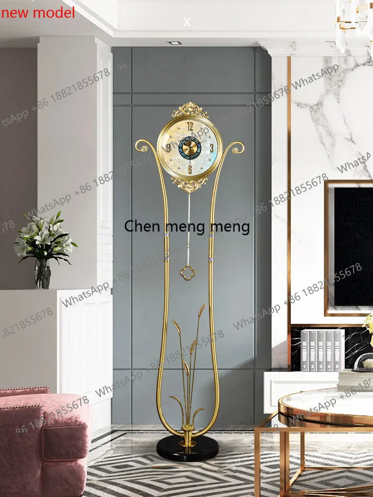 Light luxury high-end modern living room floor clock European high-end new pendulum ornament Vertical high-end, large clock
Light luxury high-end modern living room floor clock European high-end new pendulum ornament Vertical high-end, large clock