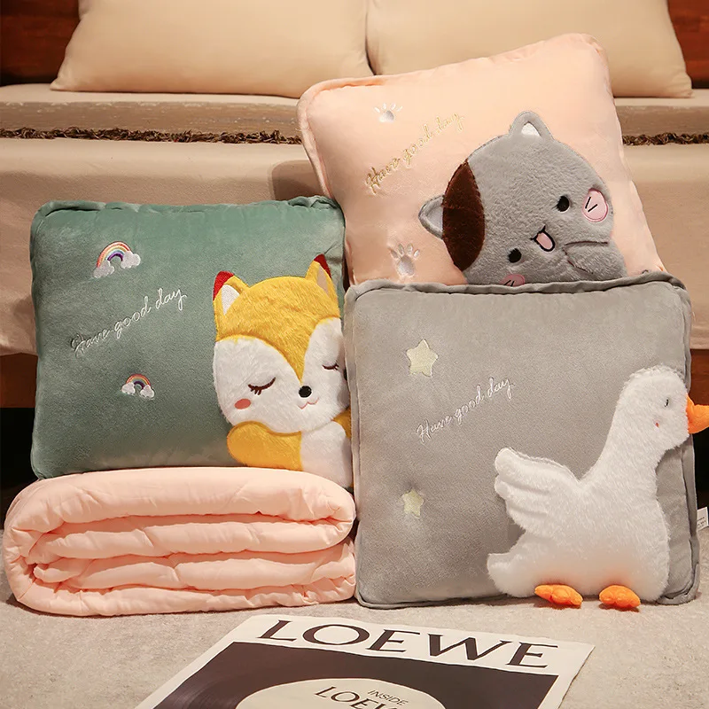 Pillow Blanket Nap Blankets Sofa Napping Cover Portable Plush Toy Travel Blanket Car Hug Pillows Office Room Unfolded Quilt
Pillow Blanket Nap Blankets Sofa Napping Cover Portable Plush Toy Travel Blanket Car Hug Pillows Office Room Unfolded Quilt