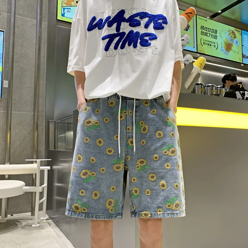 Summer Denim Shorts Men Fashion Vintage Jeans Shorts Men Streetwear Hip-hop Loose Flower Shorts Mens Retro Beach Shorts M-3XL
Summer Denim Shorts Men Fashion Vintage Jeans Shorts Men Streetwear Hip-hop Loose Flower Shorts Mens Retro Beach Shorts M-3XL