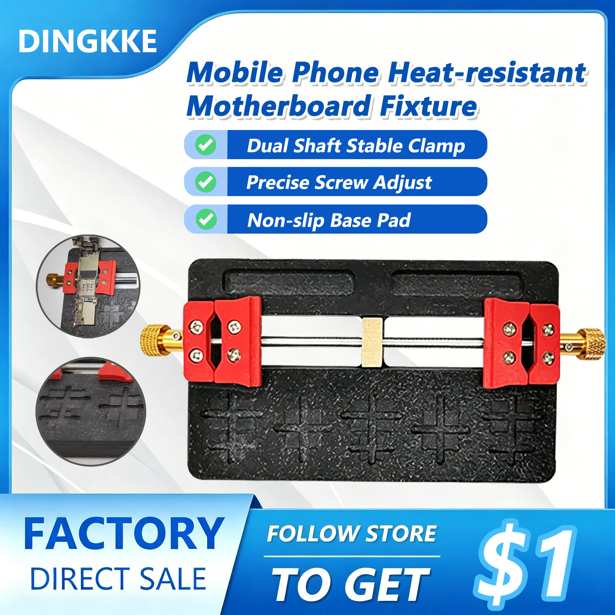Universal PCB IC Chip Motherboard Holder Fixtures Mobile Phone Repairing Soldering Iron Rework Tool
Universal PCB IC Chip Motherboard Holder Fixtures Mobile Phone Repairing Soldering Iron Rework Tool