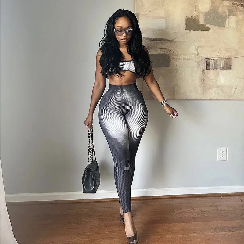 CPSYMYM Weird Puss Gradient Print 2 Piece Set Women Skinny Striped Stretch Tank Tops+Leggings Matching Casual Sporty Streetwear
CPSYMYM Weird Puss Gradient Print 2 Piece Set Women Skinny Striped Stretch Tank Tops+Leggings Matching Casual Sporty Streetwear