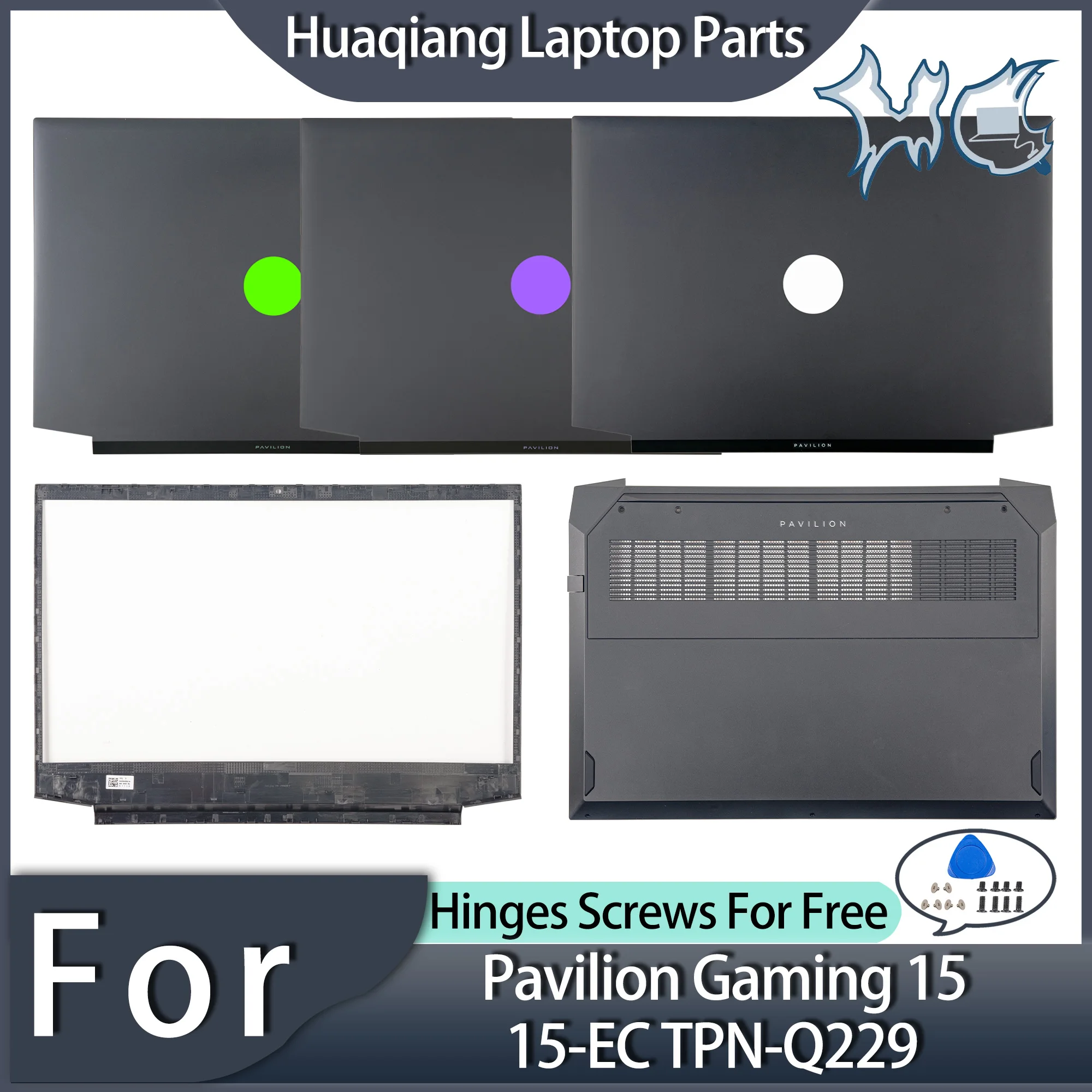 Original New For HP Pavilion Gaming 15 15-EC TPN-Q229 Laptop LCD Back Cover Screen Lid Front Bezel Bottom Green Purple Silver
Original New For HP Pavilion Gaming 15 15-EC TPN-Q229 Laptop LCD Back Cover Screen Lid Front Bezel Bottom Green Purple Silver