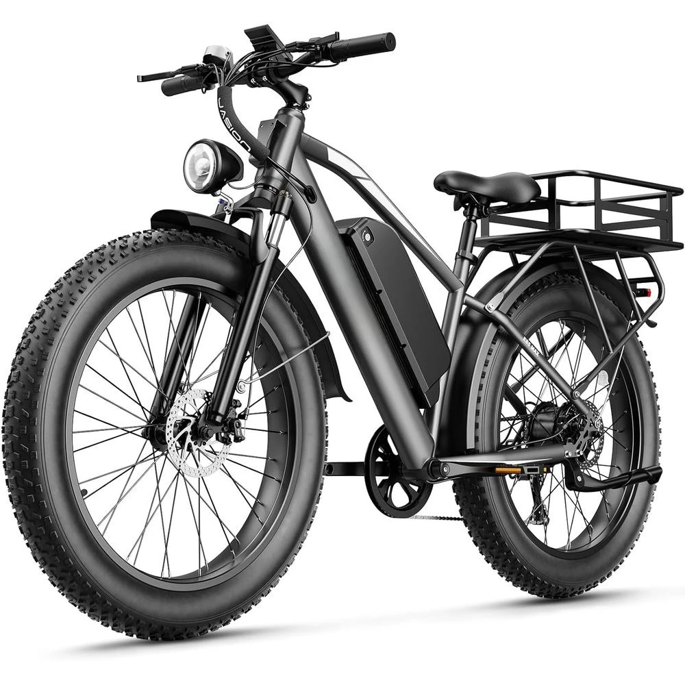 Electric Bike 1500W Peak Motor 48V 15Ah Battery 26 Fat Tires 28+ MPH Cruise Control Fenders & Rack Customized
Electric Bike 1500W Peak Motor 48V 15Ah Battery 26 Fat Tires 28+ MPH Cruise Control Fenders & Rack Customized