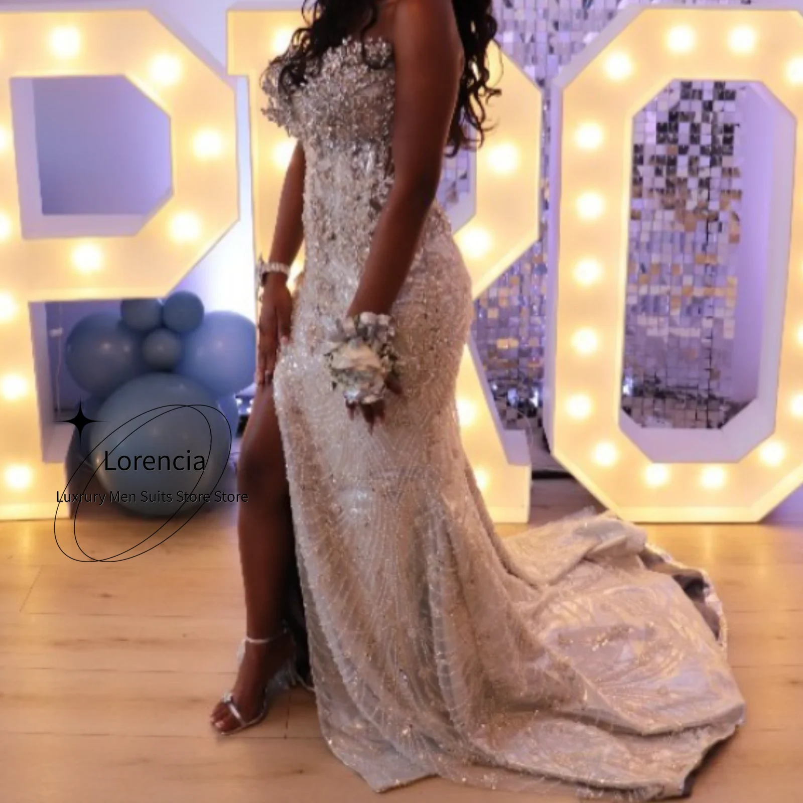 Elegant Crystal Long Mermaid Simple Prom Dresses Customized Luxury Black Girl Paillette Wedding Party Gown Robe vestidos de gala
Elegant Crystal Long Mermaid Simple Prom Dresses Customized Luxury Black Girl Paillette Wedding Party Gown Robe vestidos de gala