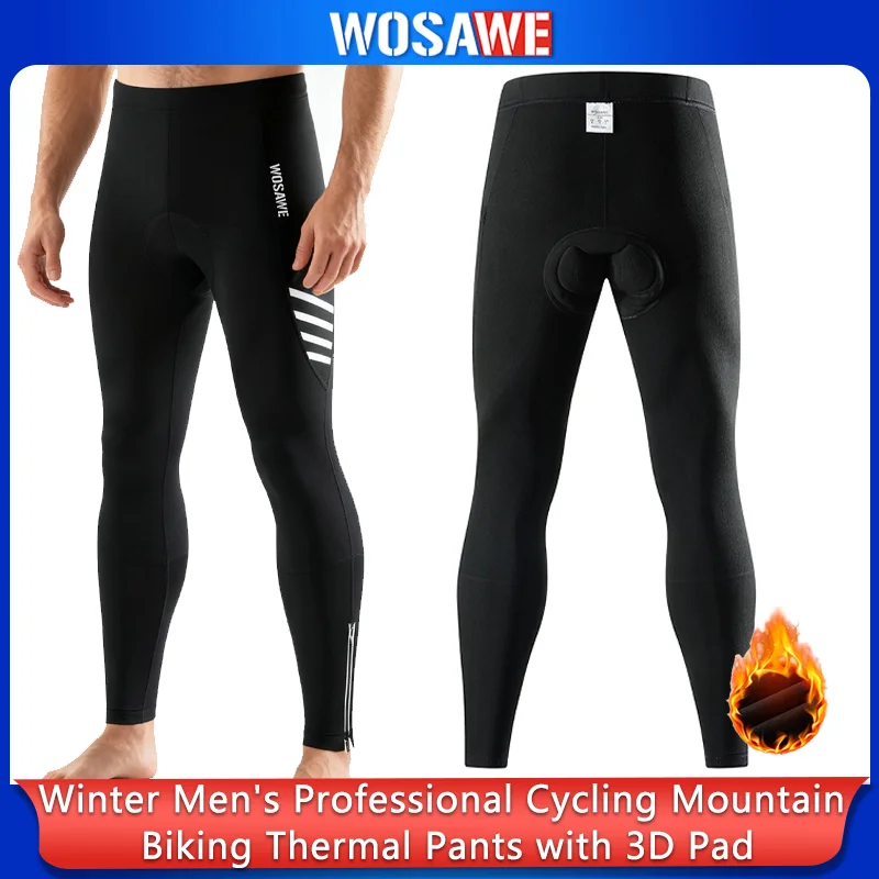 WOSAWE Winter Cycling Pants Men PRO Bike Long Pants Cool Weather Thermal Bicycle MTB Ride Tight Trousers 3D padded
WOSAWE Winter Cycling Pants Men PRO Bike Long Pants Cool Weather Thermal Bicycle MTB Ride Tight Trousers 3D padded