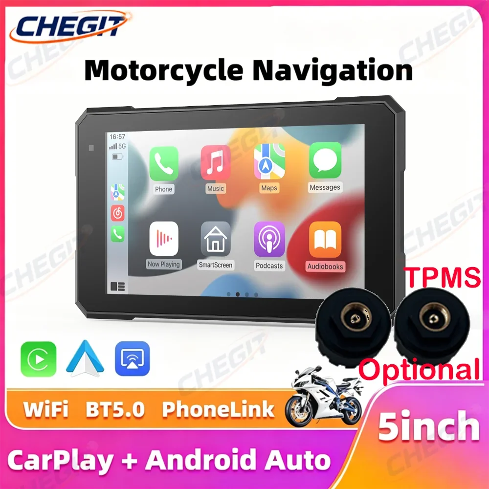 5inch Motocycle Navigation Display Wireless CarPlay Android Auto Monitor Bluetooth Portable Motorcycle IP67Waterproof Screen
5inch Motocycle Navigation Display Wireless CarPlay Android Auto Monitor Bluetooth Portable Motorcycle IP67Waterproof Screen