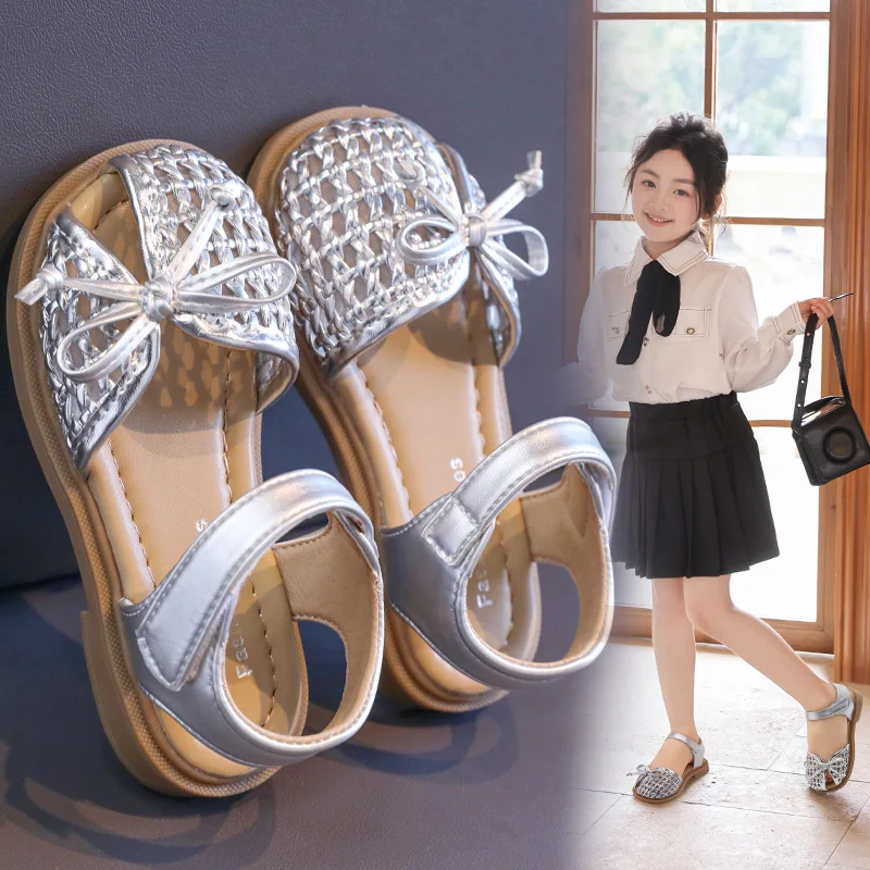 Girls Half Sandals Weave Trendy Soild Color Children Princess Shoes with Simple Bows 2025 Summer New Kids Beach Shoes Non-slip
Girls Half Sandals Weave Trendy Soild Color Children Princess Shoes with Simple Bows 2025 Summer New Kids Beach Shoes Non-slip