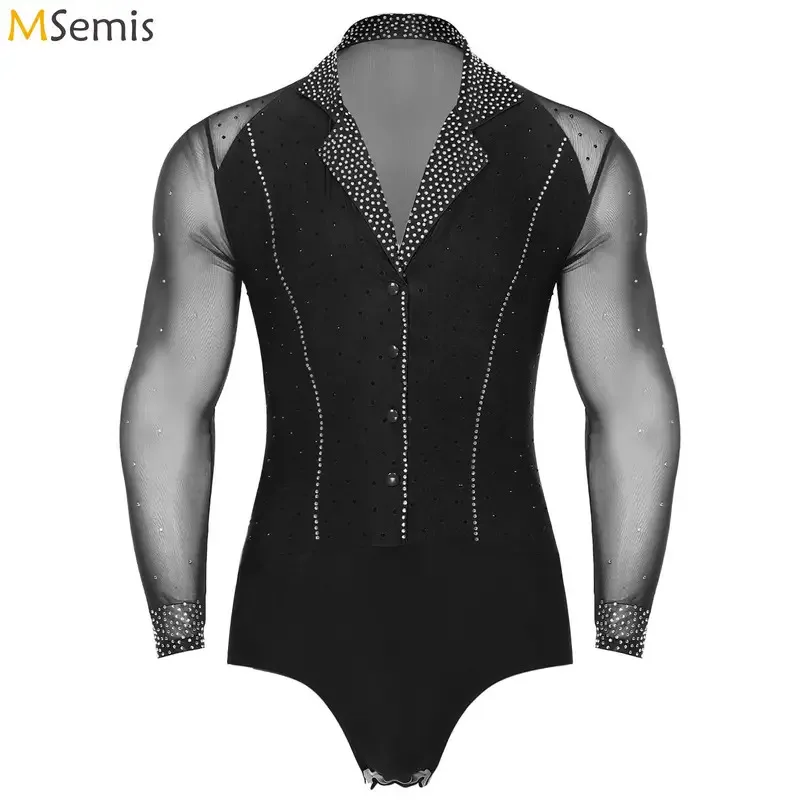 Mens Shiny Rhinestones Latin Tango Rumba Dance Shirt V-neck Long Sleeve Jumpsuit Ballroom Leotard Bodysuit Shirt Tops Dancewear
Mens Shiny Rhinestones Latin Tango Rumba Dance Shirt V-neck Long Sleeve Jumpsuit Ballroom Leotard Bodysuit Shirt Tops Dancewear