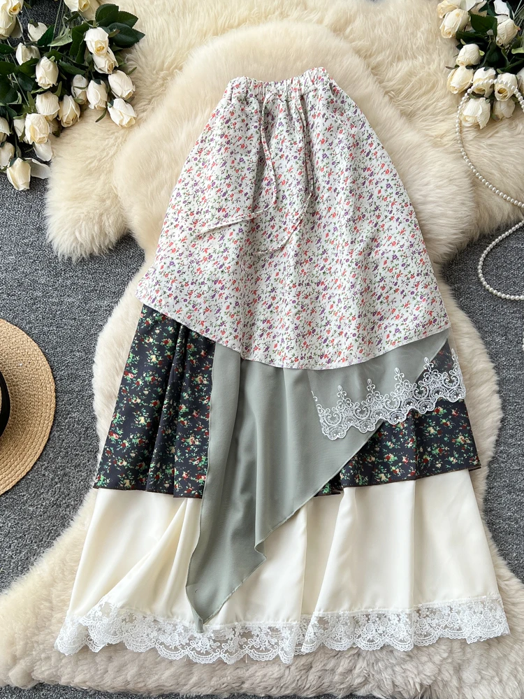 Retro Patchwork A-Line High Waist Pure Desire Style Women's Skirt Summer Slimming Cake Skirt Multi-Layer Anti-Aging Midi Skirt
Retro Patchwork A-Line High Waist Pure Desire Style Women's Skirt Summer Slimming Cake Skirt Multi-Layer Anti-Aging Midi Skirt