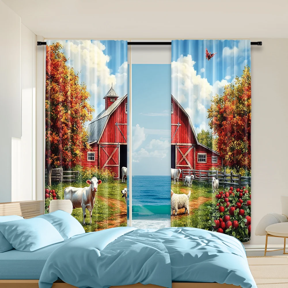 2 pcs, versatile polyester transparent curtains for home decoration Barn & Friendly Animals for use in bedrooms and living rooms
2 pcs, versatile polyester transparent curtains for home decoration Barn & Friendly Animals for use in bedrooms and living rooms