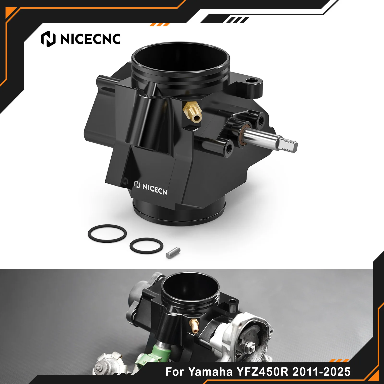 NICECNC For Yamaha YFZ450R 2011-2025 Throttle Body Kit Replaces 18P-13750-01-00 1TD-13750-02-00 Aluminum 47MM ATV Accessories
NICECNC For Yamaha YFZ450R 2011-2025 Throttle Body Kit Replaces 18P-13750-01-00 1TD-13750-02-00 Aluminum 47MM ATV Accessories
