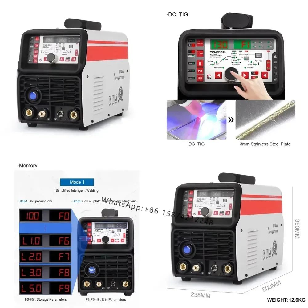 TIG-250PL AC DC Smart Pulse Cold Welding Machine TIG Aluminum with Aluminum Alloy TIG Welding Machine